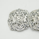Victorian Sterling Silver Cherub Pattern Nurses Buckle Antique 1901 Chester