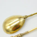 Pair 19th Century Sterling Silver Gilt Large Apostle Spoons Antique c1860 French