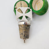 Victorian Sterling Silver IHS Communion Wine Bottle Stopper Antique 1894 London