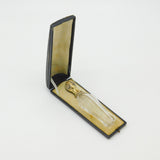 Victorian Sterling Silver Gilt & Cut Glass Boxed Scent Bottle Antique c1860