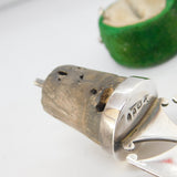 Victorian Sterling Silver IHS Communion Wine Bottle Stopper Antique 1894 London