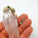 Victorian Sterling Silver Gilt & Cut Glass Boxed Scent Bottle Antique c1860