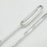 Victorian Pair of Sterling Silver Bone Marrow Scoops Antique 1861 London