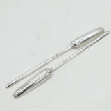 Victorian Pair of Sterling Silver Bone Marrow Scoops Antique 1861 London