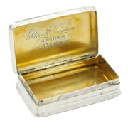 George III Sterling Silver Scottish Interest Snuff Box Antique 1799 Birmingham