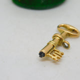 Victorian 9ct Yellow Gold Cased Propelling Watch Key Fob Pendant Antique c1860
