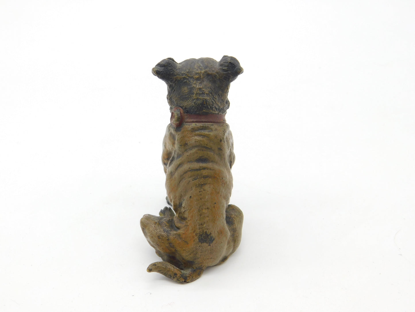 Cold Painted Vienna Bronze Dog Bulldog Figurine Antique Victorian c1880