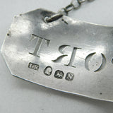 George III Sterling Silver Port Decanter Label Antique 1808 London John Reilly
