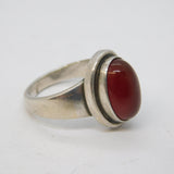 Georg Jensen Sterling Silver Design 46B by Harald Nielsen Agate Ring Vintage