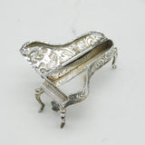 Edwardian Sterling Silver Piano Miniature Snuff Box Antique 1906 Chester