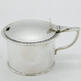 George IV Large Sterling Silver Barrel Mustard Pot Antique 1822 London