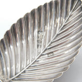 Victorian Sterling Silver Leaf Form Tea Caddy Spoon Antique 1842 Birmingham