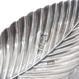 Victorian Sterling Silver Leaf Form Tea Caddy Spoon Antique 1842 Birmingham