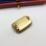 Georgian 9ct Gold, Seed Pearl & Woven Hair Mourning Brooch AF Antique c1810