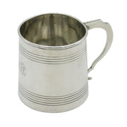 Victorian Sterling Silver 'Gift from the Butler' Christening Mug Antique 1870 Sheffield