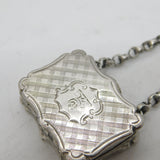 Victorian Nathaniel Mills Sterling Silver Purse Vinaigrette Antique 1842 Birmingham