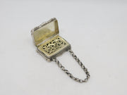 Victorian Nathaniel Mills Sterling Silver Purse Vinaigrette Antique 1842 Birmingham