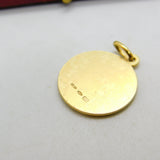 Italian 9ct Yellow Gold St Christopher Saint of Travel Pendant Vintage c1970