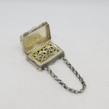 Victorian Nathaniel Mills Sterling Silver Purse Vinaigrette Antique 1842 Birmingham