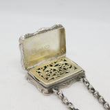 Victorian Nathaniel Mills Sterling Silver Purse Vinaigrette Antique 1842 Birmingham