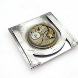 Sterling Silver Pink Guilloche Enamel Regency Scene Travelling Clock Antique 1911 Chester