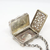 Victorian Nathaniel Mills Sterling Silver Purse Vinaigrette Antique 1842 Birmingham