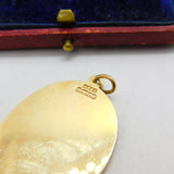 Large 9ct Yellow Gold St. Christopher Travel Saint Pendant 1977 Birmingham