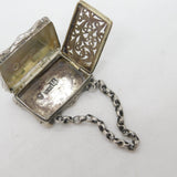 Victorian Nathaniel Mills Sterling Silver Purse Vinaigrette Antique 1842 Birmingham