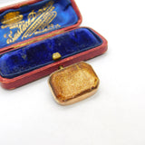 Georgian 9ct Rose Gold & Goldstone Set Brooch Pin Antique c1820