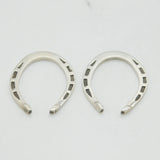 Pair of Sterling Silver Novelty Horseshoe Napkin Ring Vintage 1971 Sheffield