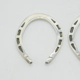 Pair of Sterling Silver Novelty Horseshoe Napkin Ring Vintage 1971 Sheffield