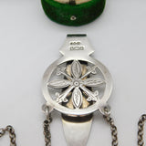 Edwardian Sterling Silver Floral Pattern Sewing Chatelaine Antique 1903
