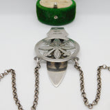 Edwardian Sterling Silver Floral Pattern Sewing Chatelaine Antique 1903