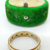 9ct Bi-Colour Gold & Spinel Set Eternity Ring Vintage 1989 Birmingham