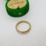 9ct Bi-Colour Gold & Spinel Set Eternity Ring Vintage 1989 Birmingham