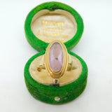 8ct Yellow Gold & Faceted Amethyst Dress Ring Vintage c1960 Size P UK