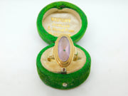 8ct Yellow Gold & Faceted Amethyst Dress Ring Vintage c1960 Size P UK