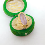 8ct Yellow Gold & Faceted Amethyst Dress Ring Vintage c1960 Size P UK