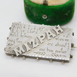 Victorian Sterling Silver Mizpah Sweetheart Brooch Antique 1893 Birmingham