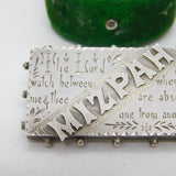 Victorian Sterling Silver Mizpah Sweetheart Brooch Antique 1893 Birmingham