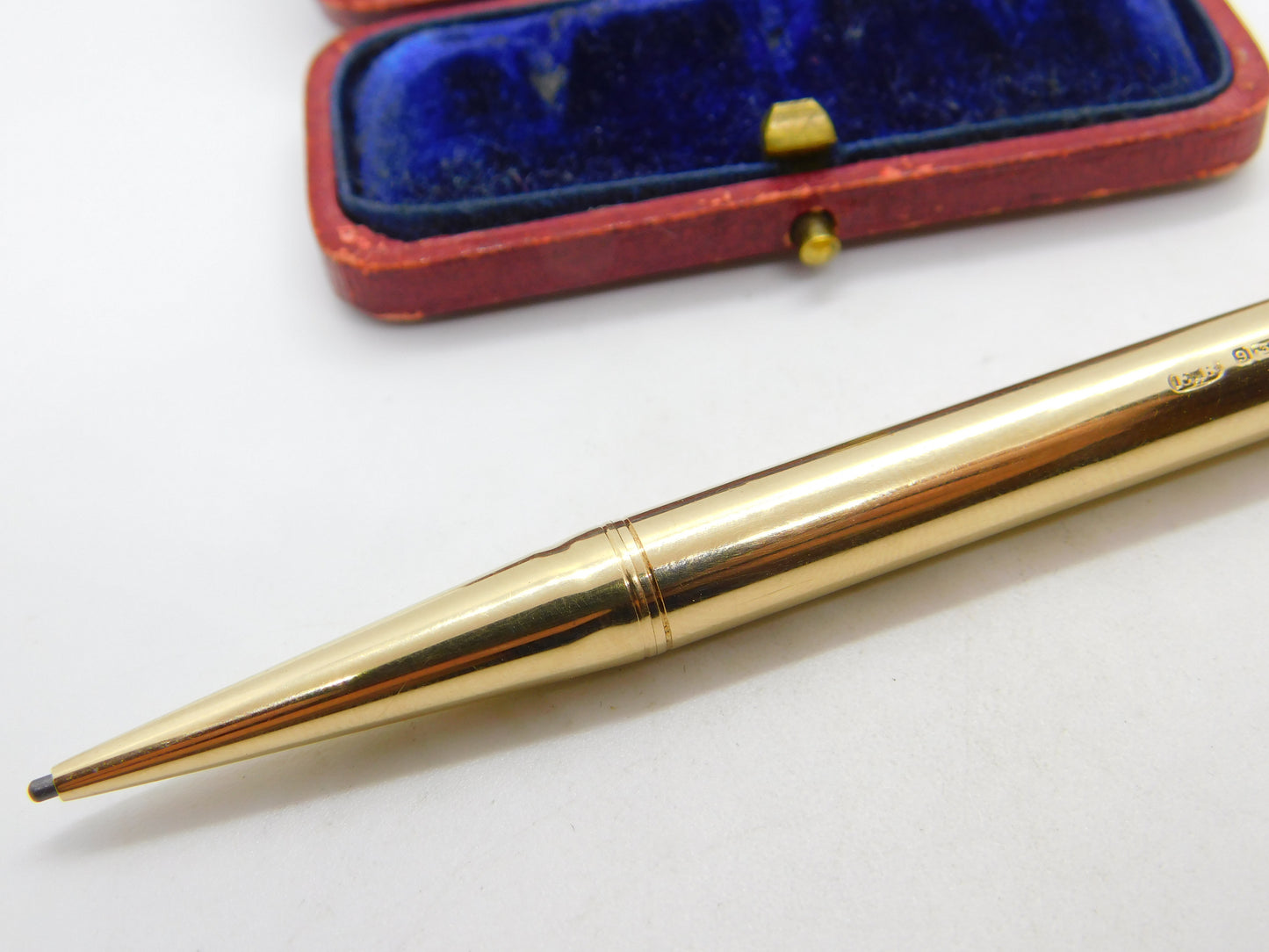 9ct Yellow Gold Pencil Antique 1935 Birmingham E Baker & Son Art Deco