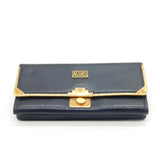 9ct Gold Mounted Navy Leather Drew & Sons Ladies Wallet Antique 1926 London