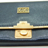 9ct Gold Mounted Navy Leather Drew & Sons Ladies Wallet Antique 1926 London