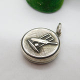 Victorian Sterling Silver Cricket Wicket Sweetheart Locket Pendant Antique 1890