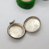Victorian Sterling Silver Cricket Wicket Sweetheart Locket Pendant Antique 1890
