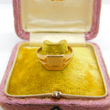 9ct Yellow Gold Essential Square Signet Ring Vintage 1958 Birmingham