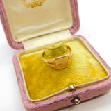 9ct Yellow Gold Essential Square Signet Ring Vintage 1958 Birmingham