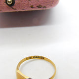 9ct Yellow Gold Essential Square Signet Ring Vintage 1958 Birmingham