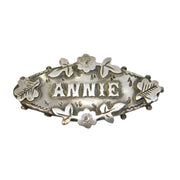Victorian Sterling Silver Annie Name Brooch Antique 1898 Birmingham
