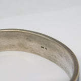 19th Century Silver Black Enamel 'Gott Schütze Dich' Mourning Bangle Antique c1860